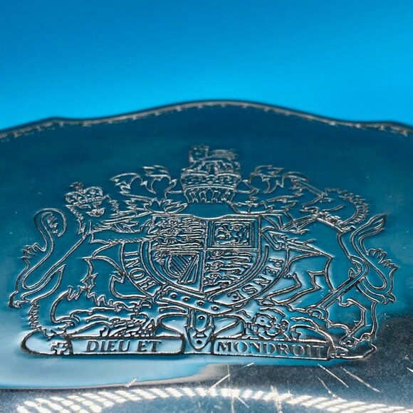 SOLD***Jewelry Box, trinket box, vintage silver-plated Dieu Et Mon Droit - Picture 12 of 14